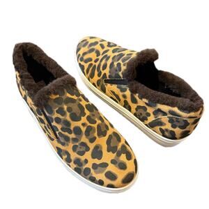 Blondo Women’s animal print pull on sneakers, fur lined, waterproof, Size 8.5